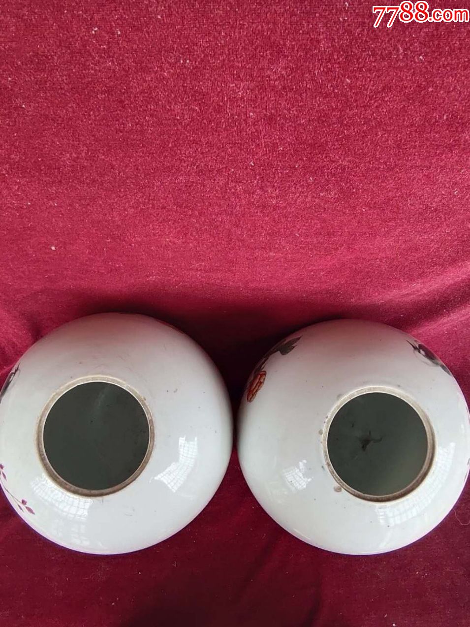 景德镇第一瓷厂喜鹊闹梅冬瓜罐一对