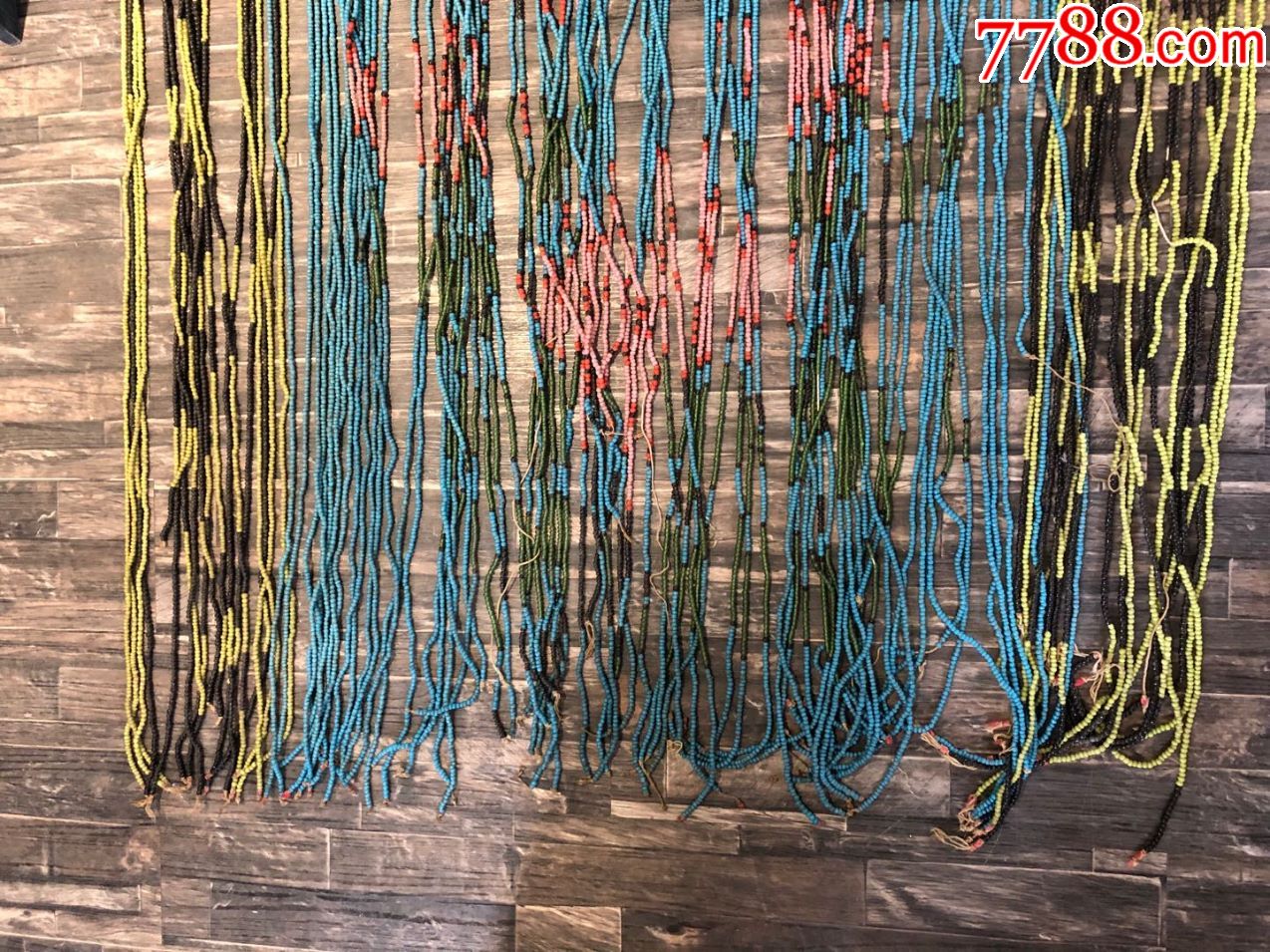 民国老琉璃珠门帘,原杆福禄寿喜,满洲老珠帘