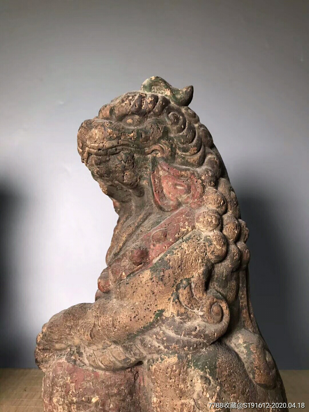 沉香老狮子一对_木雕摆件_鑫缘阁古玩【7788收藏__收藏热线】