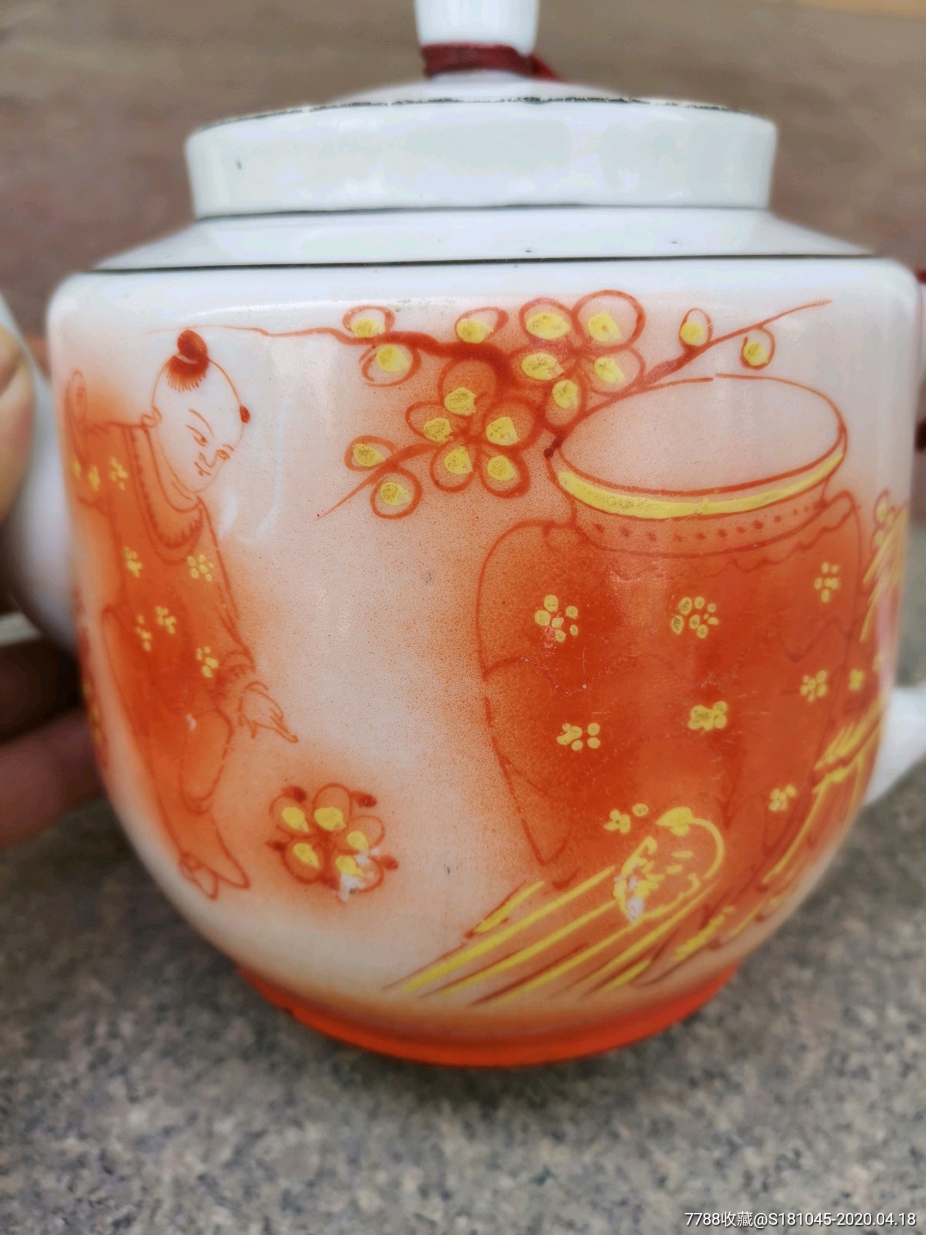 民国名家陈华珍款司马光砸缸壶