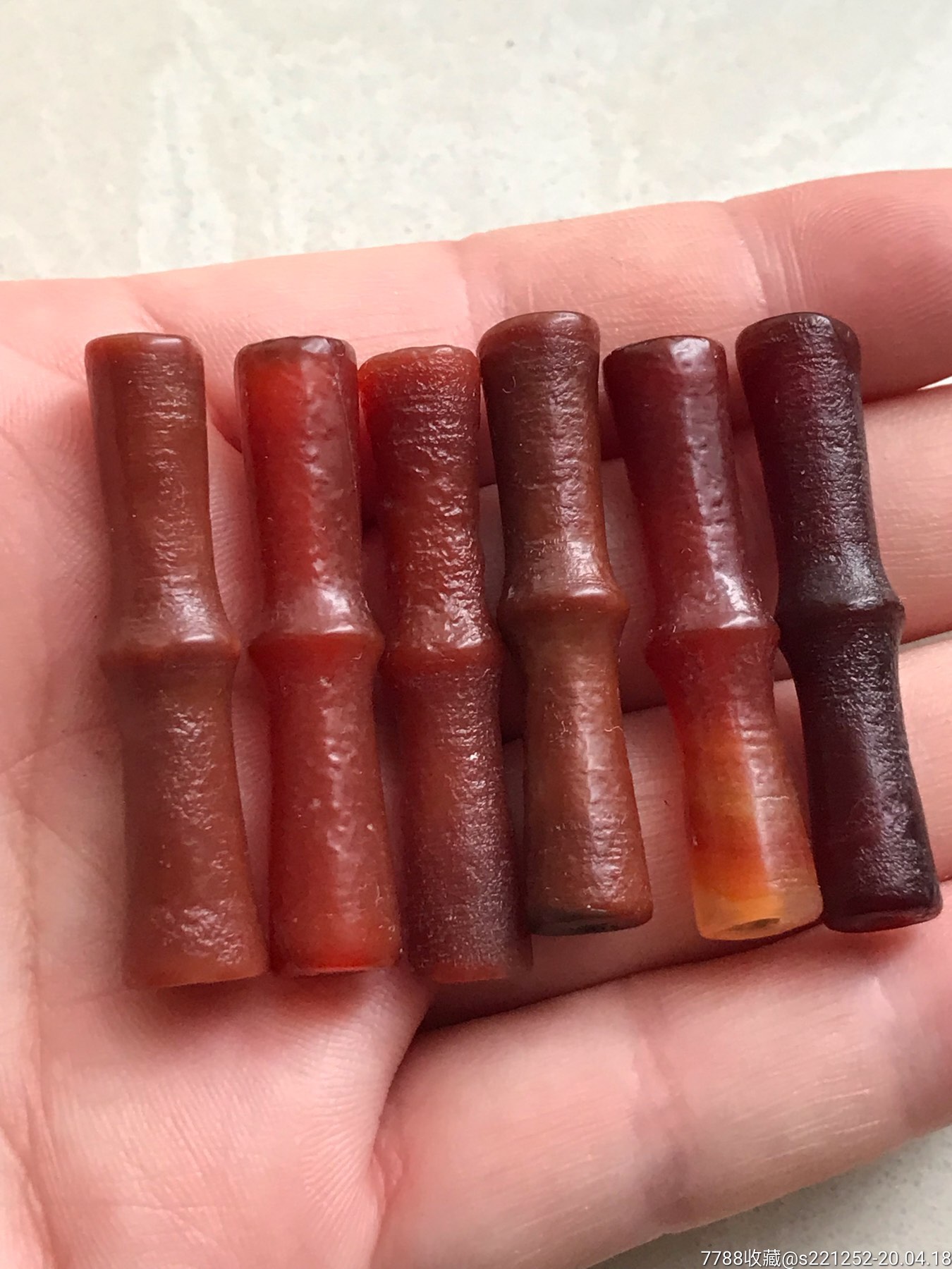 老玛瑙竹节珠节节高老珠子西周玛瑙老玛瑙竹节珠节节高老珠子西周玛瑙