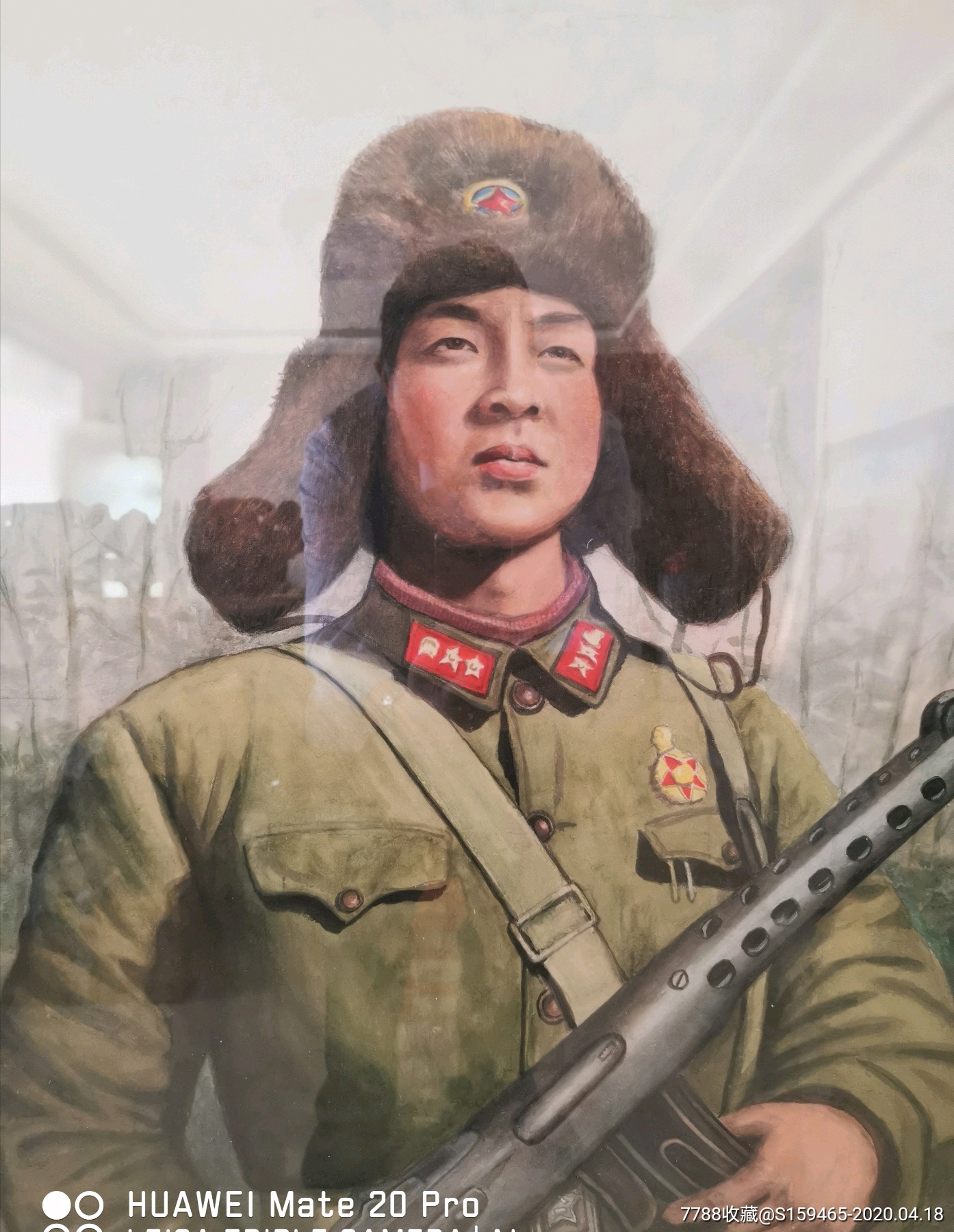 雷锋水彩画原稿