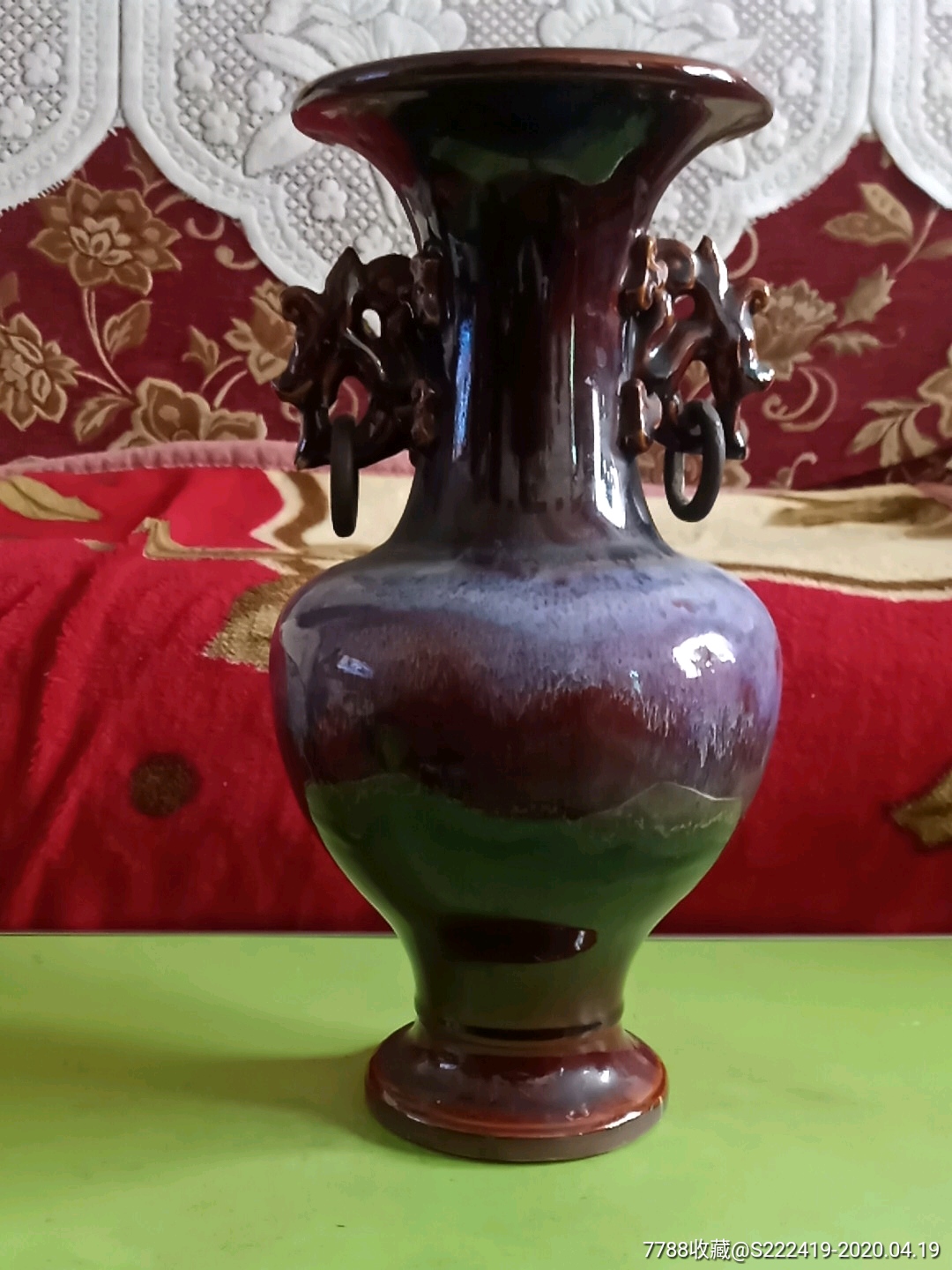 双龙衔环耳大钧瓷瓶