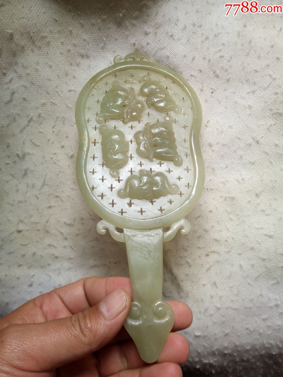 玉扇子,五福祝寿