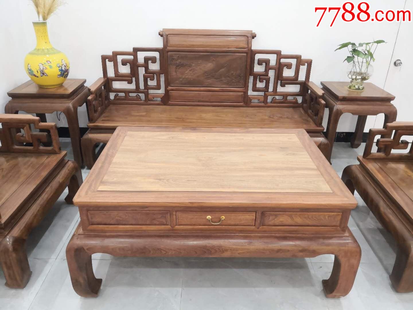 铁力木仿古家具沙发六件套广西玉林铁力木家具