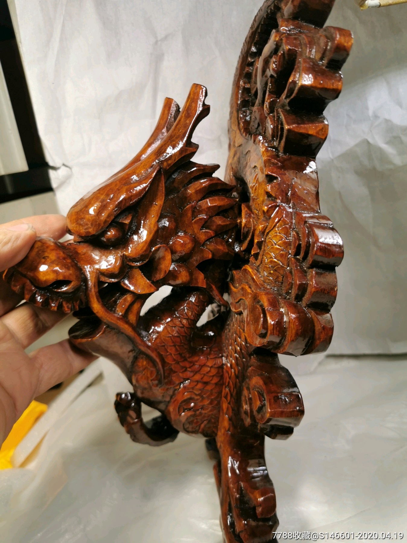 7080年代工艺木雕龙