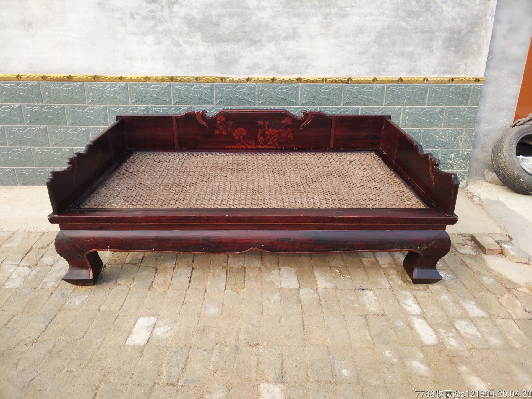 5品99清代的榆木罗汉床老床古董床老家具民俗家具￥4,8008.