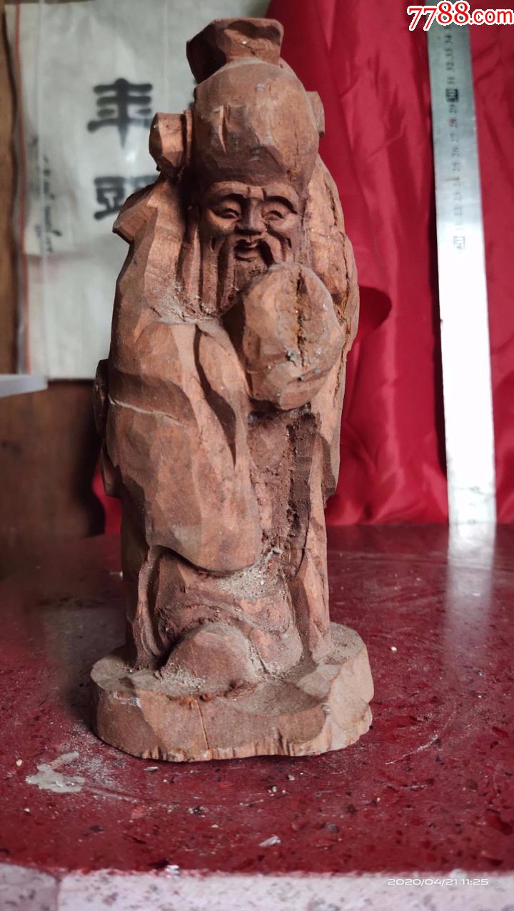 水黄杨木雕刻人物寿星雕像摆件手工雕刻的不是很大包邮