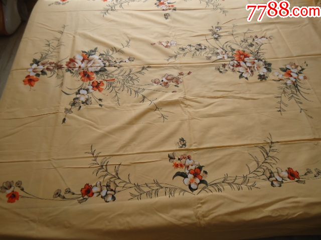老式印花床单双人