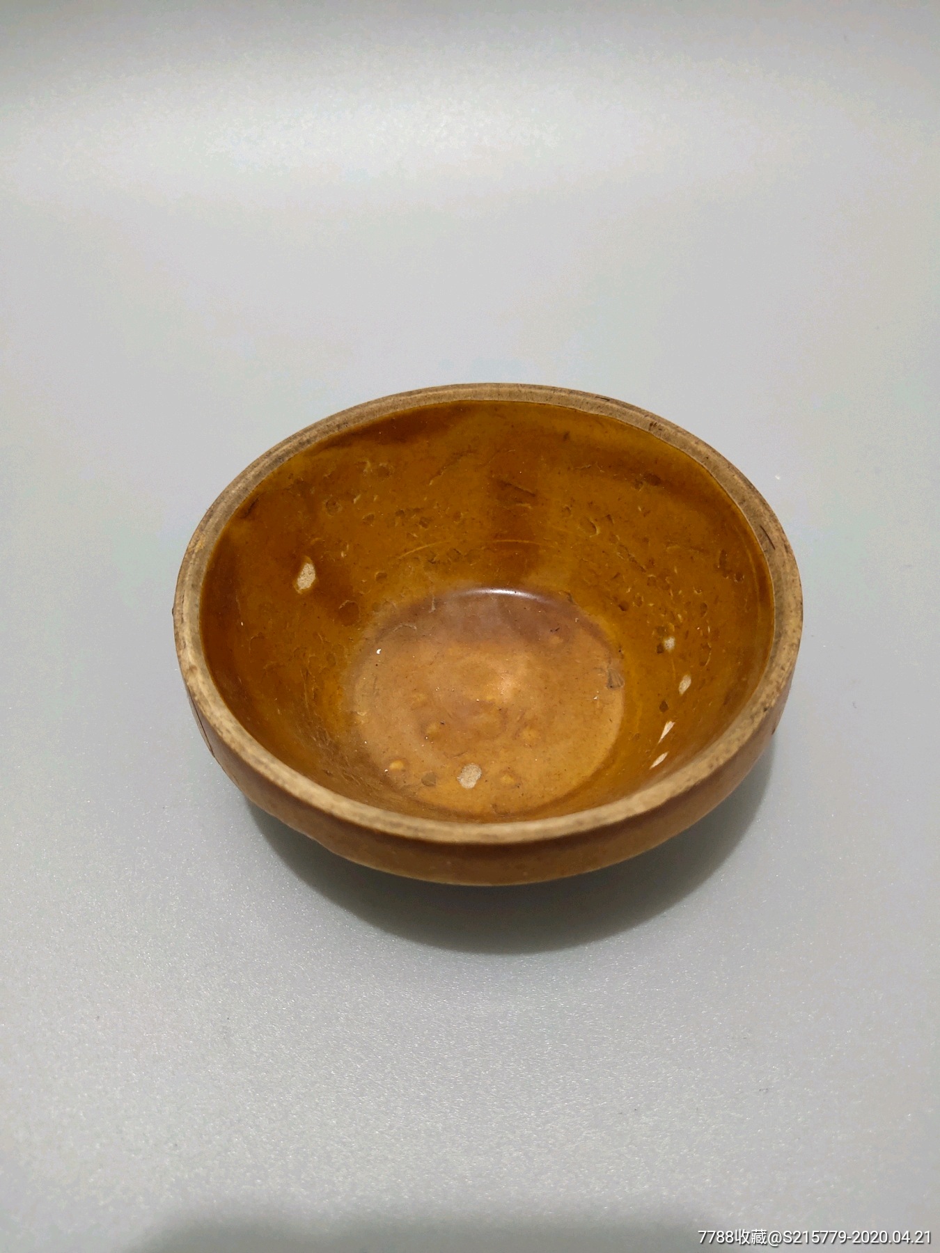 民国黄釉小钵