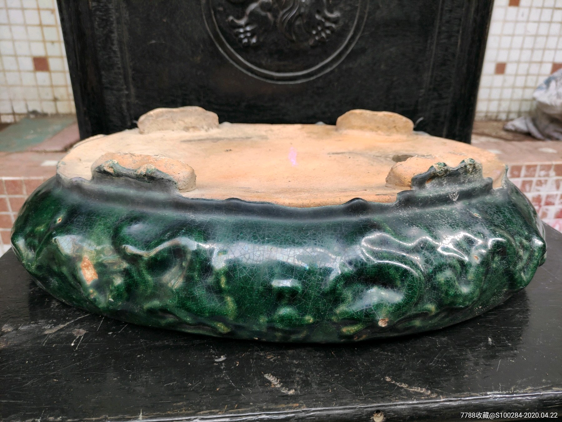 六七十年代石湾双龙戏珠大水仙盆