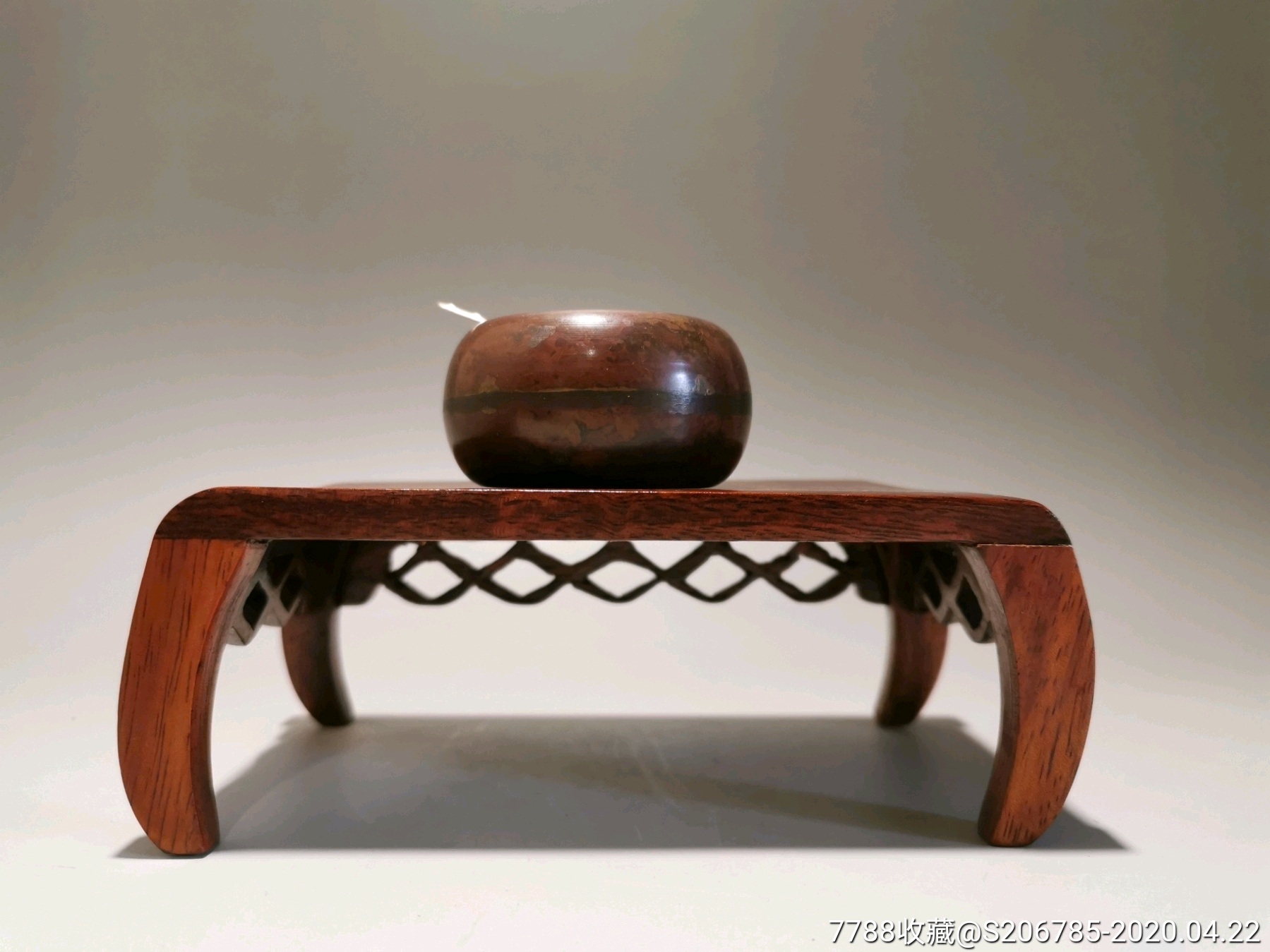 民国,文房水呈,斑紫铜,镀银勺,全品_其他文房用具_第1张_7788铜器收藏