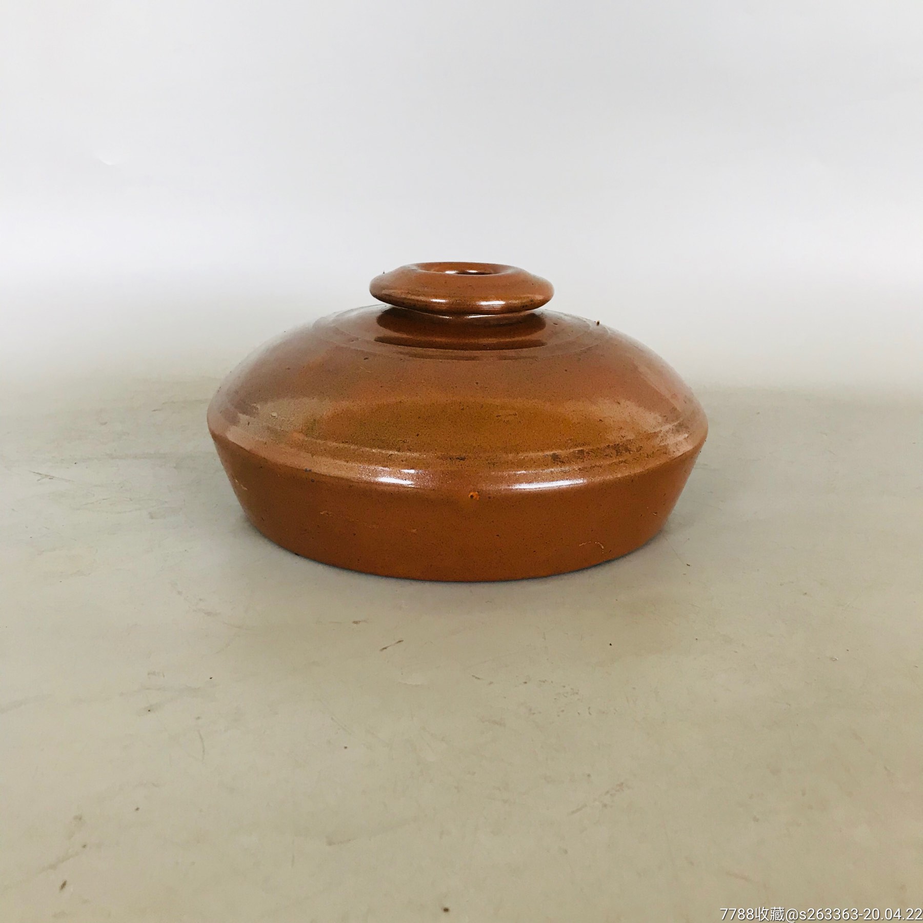 老资金釉汤婆子暖水瓶可插干枝