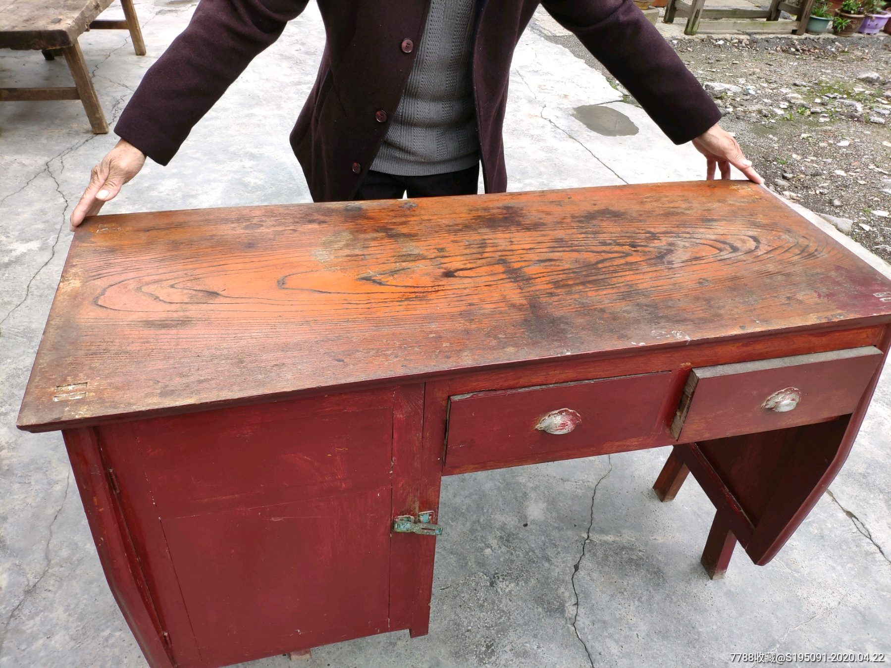 红豆杉红榧老料独板大板抽屉老家具