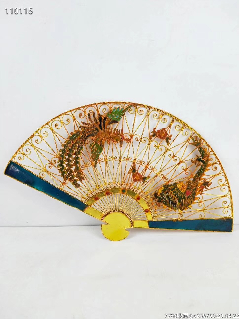 龙凤呈祥金扇子_折扇/纸扇【韩掌柜啊】_第3张_7788纸艺