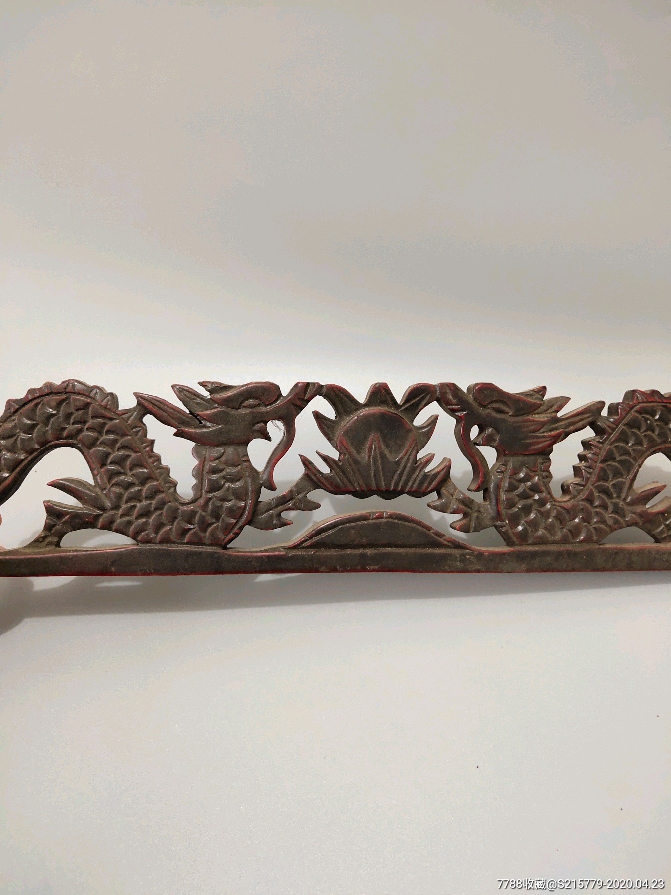 大几十年双龙戏珠精致木雕