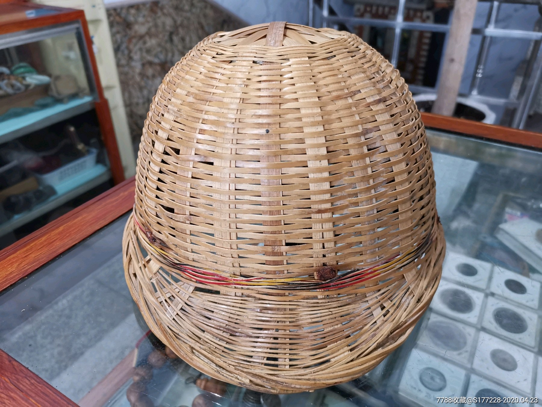 老竹编矿山安全帽一个