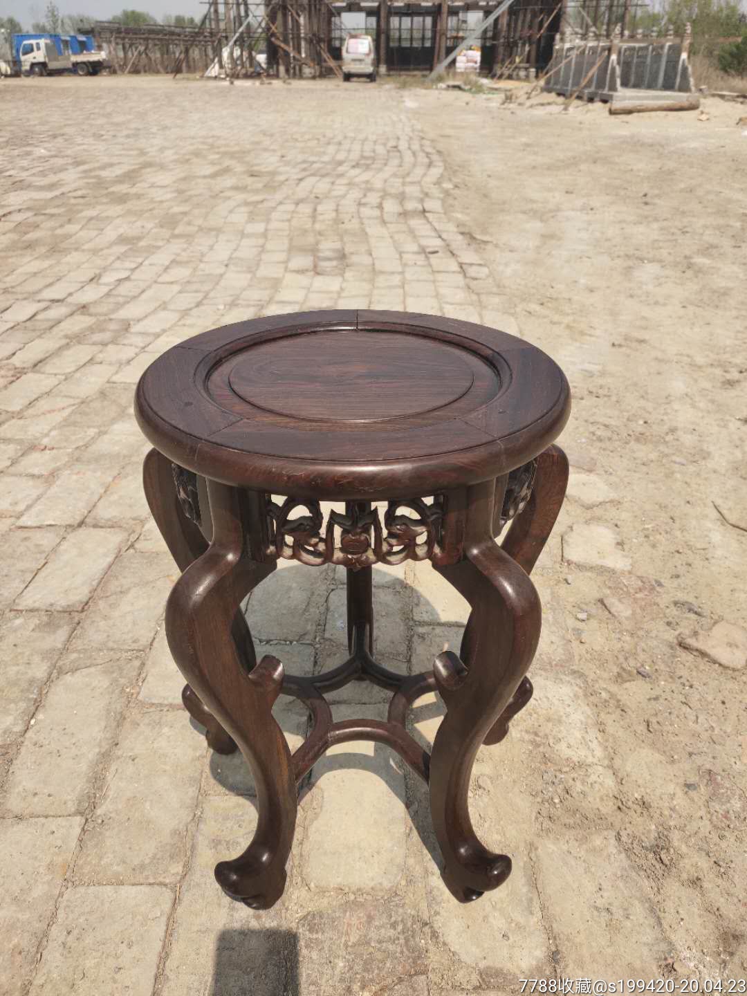 民国老红木圆凳做工精致漂亮全品无修补使用佳品1680元不议价不包邮