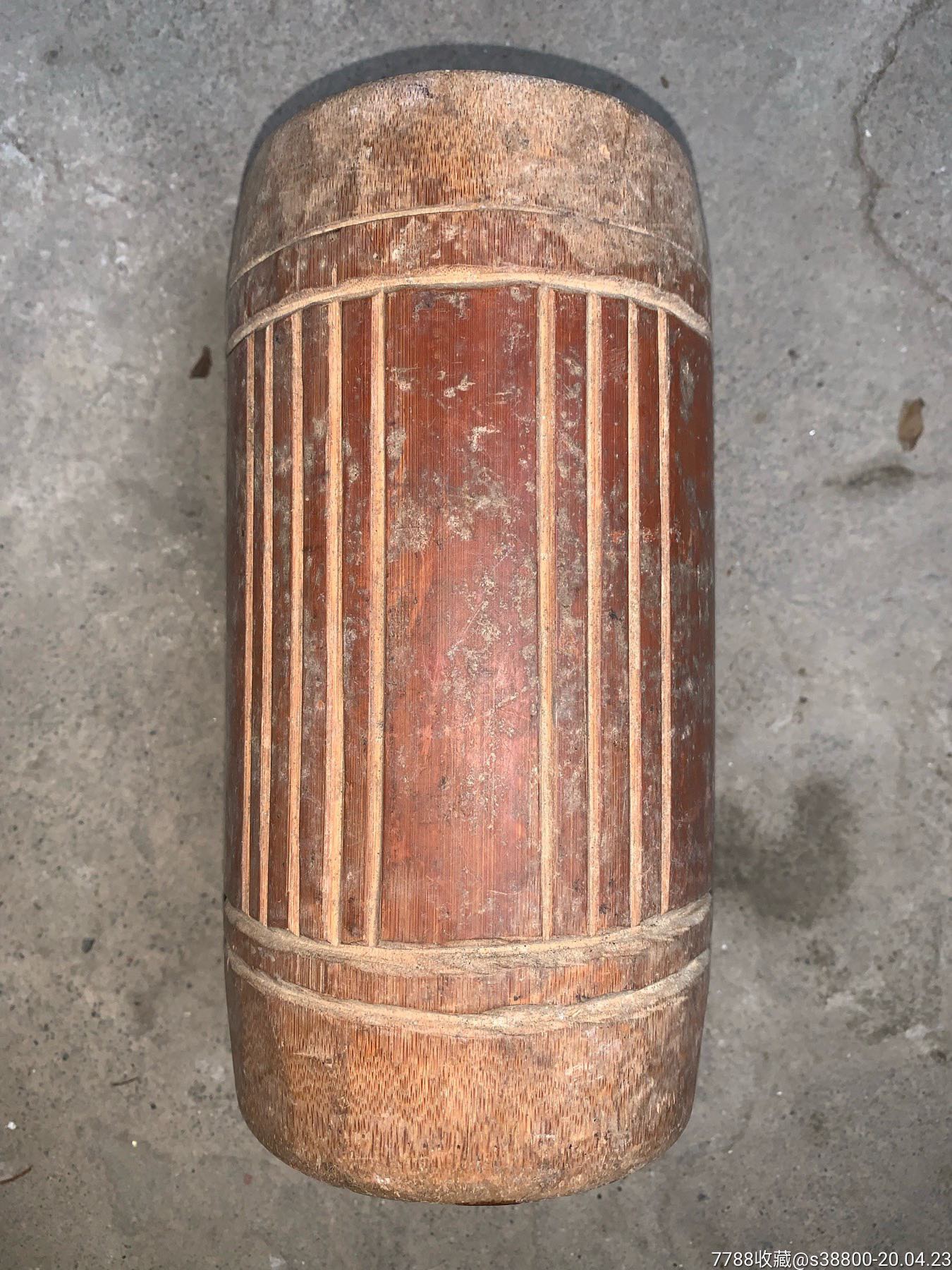 老米升子,高19.5,可作笔筒香筒