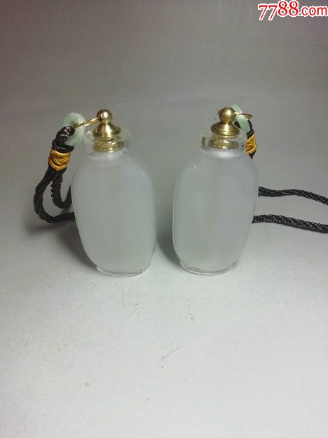 特价透明磨砂玻璃鼻烟壶一对