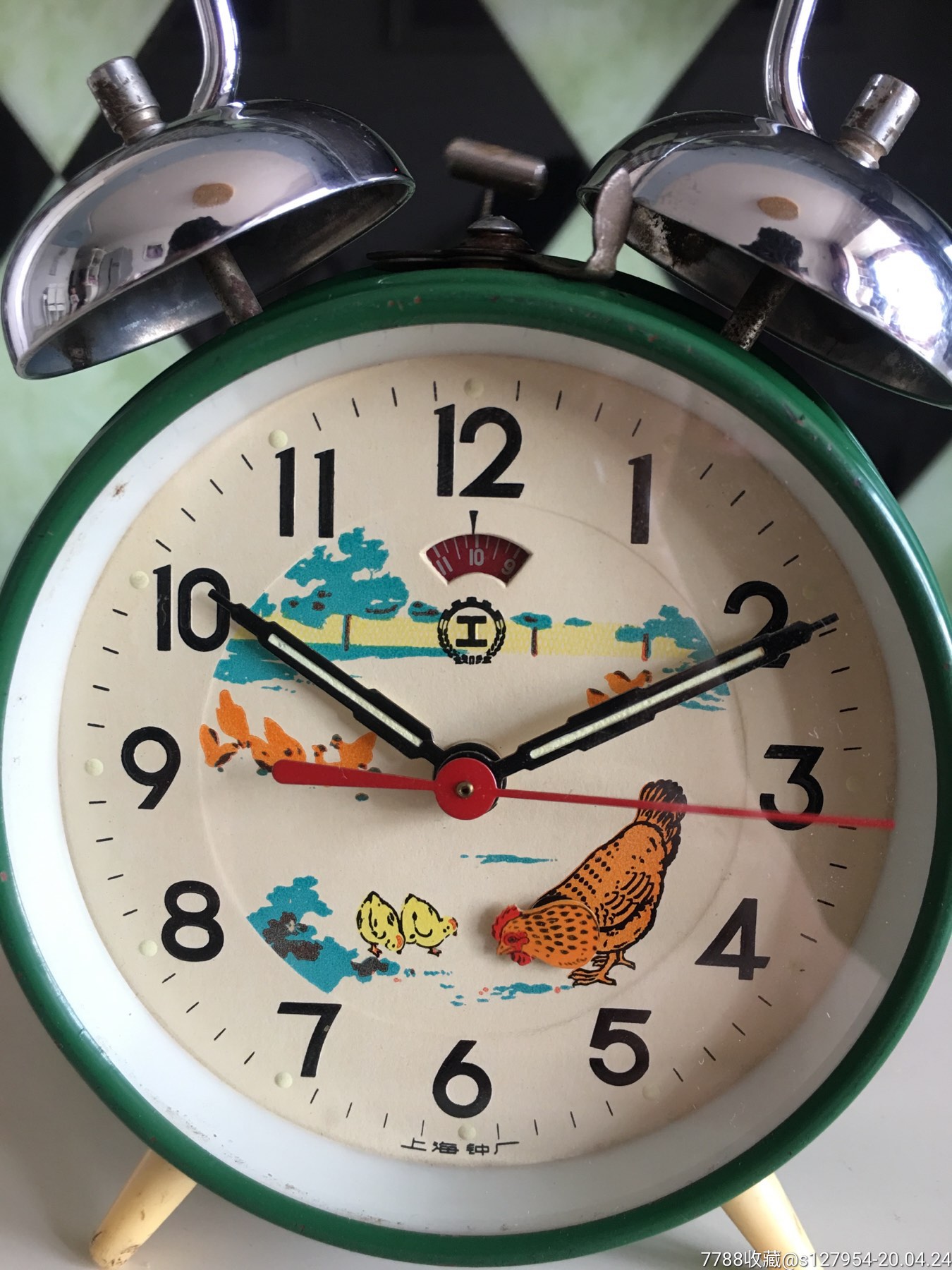 工字牌鸡吃米闹钟