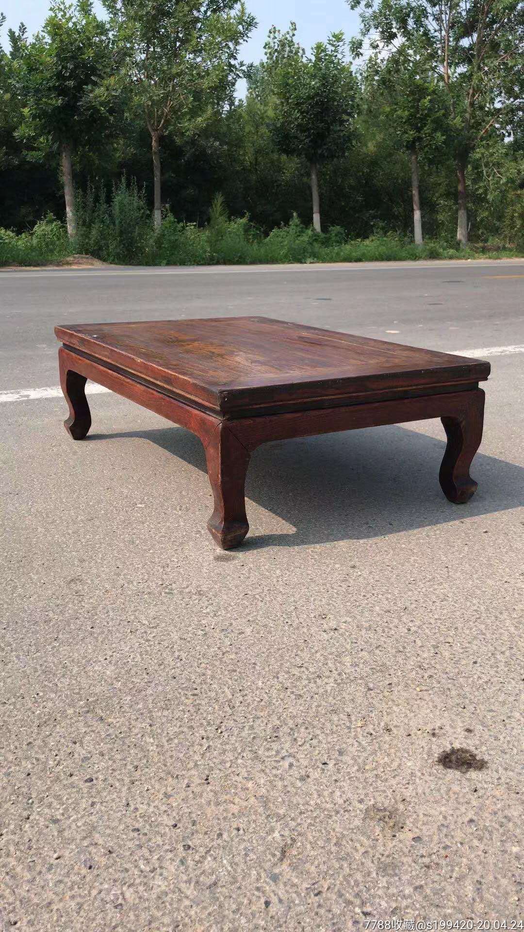 榆木炕桌一个完整包老正常使用1180元不议价不包邮