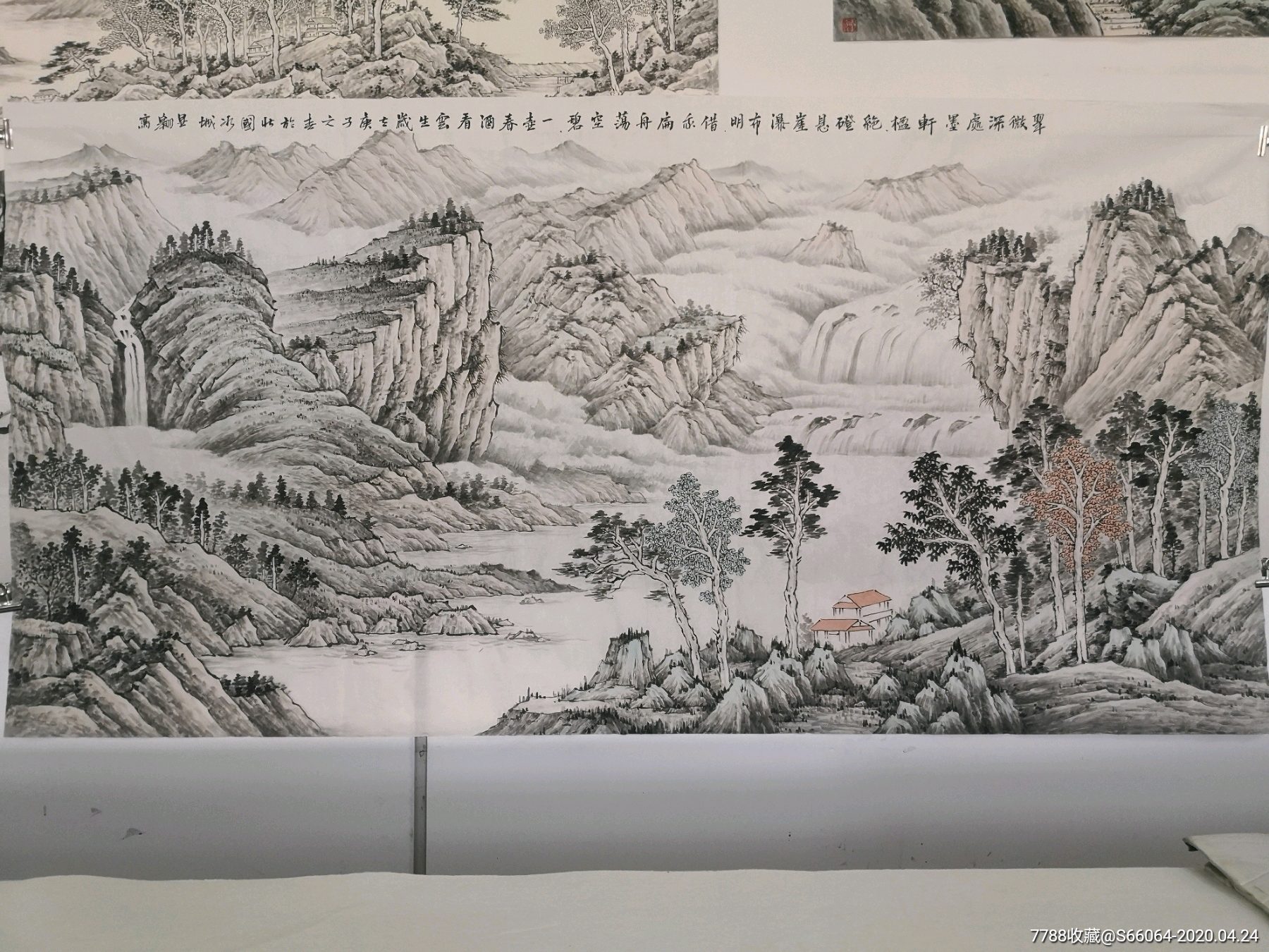 王显翱新作横幅八尺山水画_山水国画原作_作品欣赏_收藏价值_7788字画网