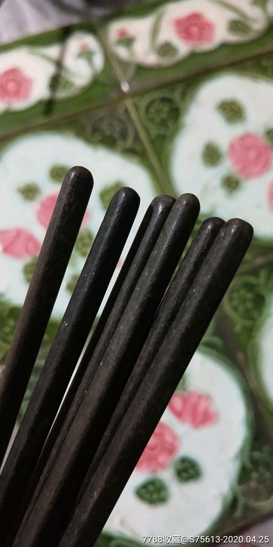 老乌木筷子三双