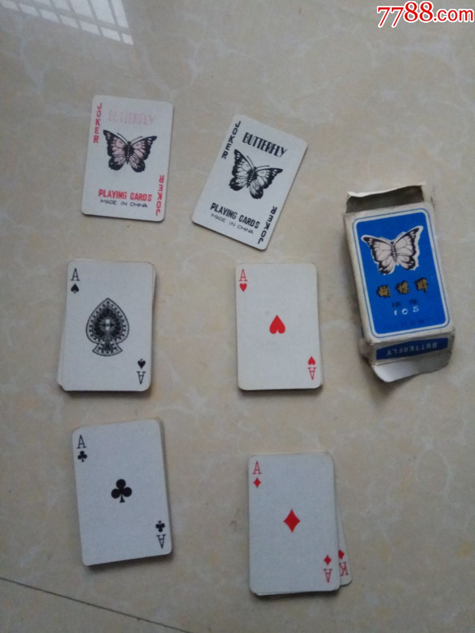 蝴蝶牌105扑克九江扑克牌厂早期扑克