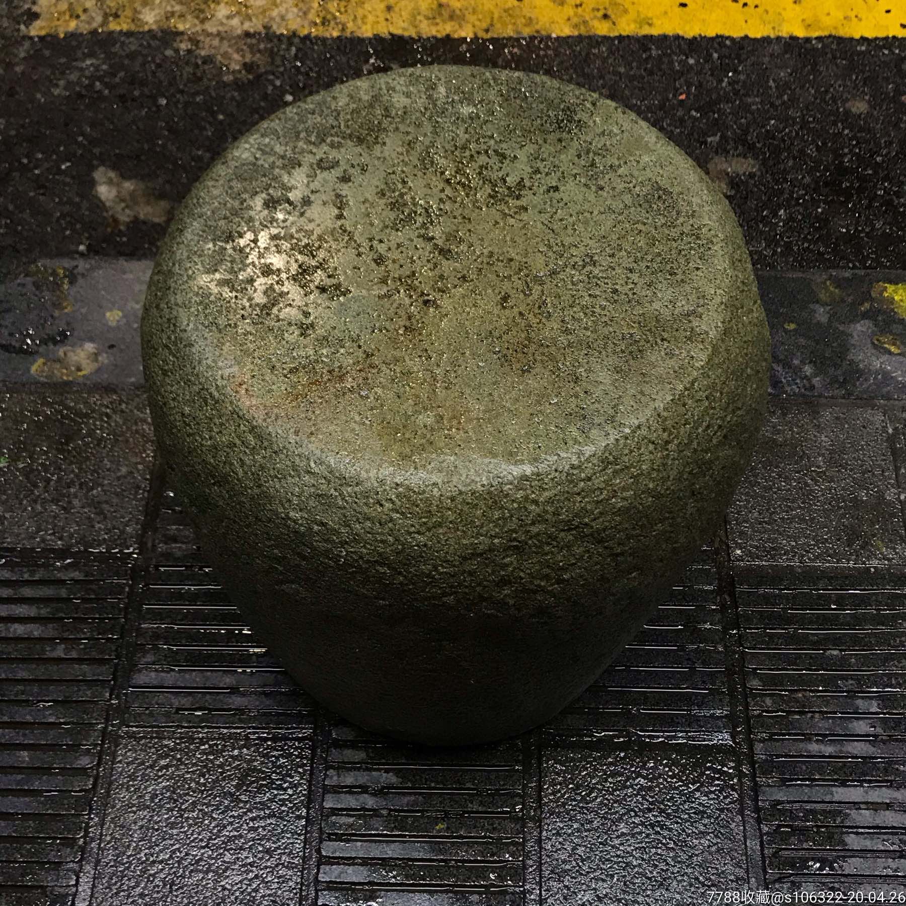 明代闽南绿豆青青石鼓开门老货