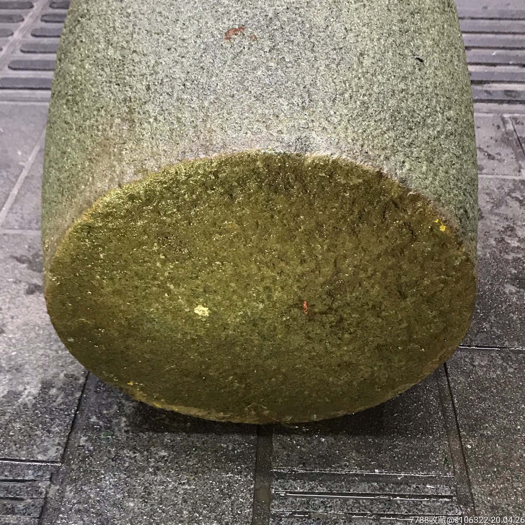 明代闽南绿豆青青石鼓开门老货