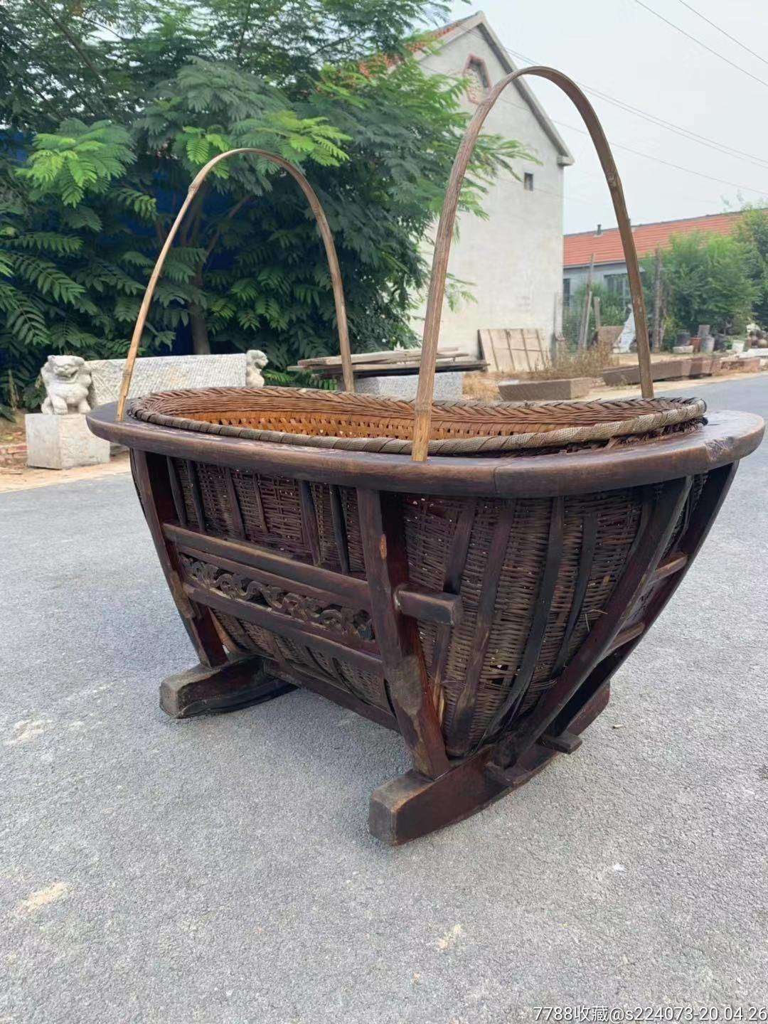 民国紫竹摇篮,保存完整,一流品相,全品包老