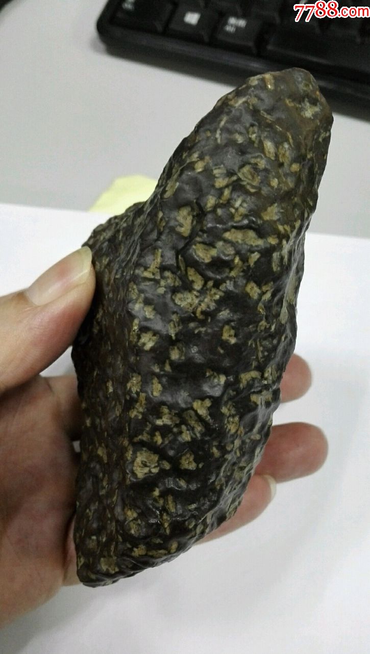 3839新疆甘沟橄榄石铁陨石陨铁526克