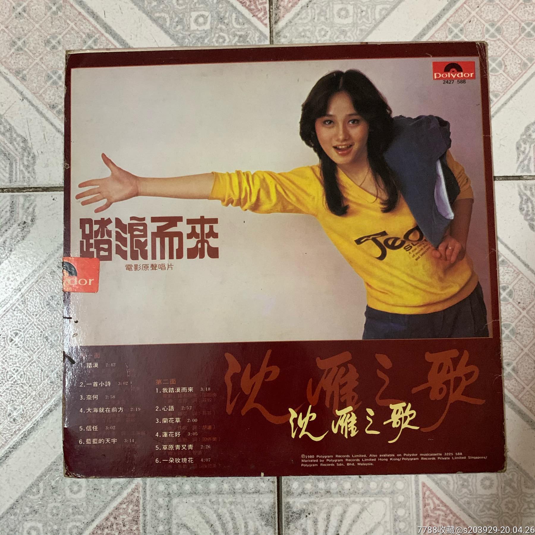 黑胶lp【沈雁之歌—踏浪】