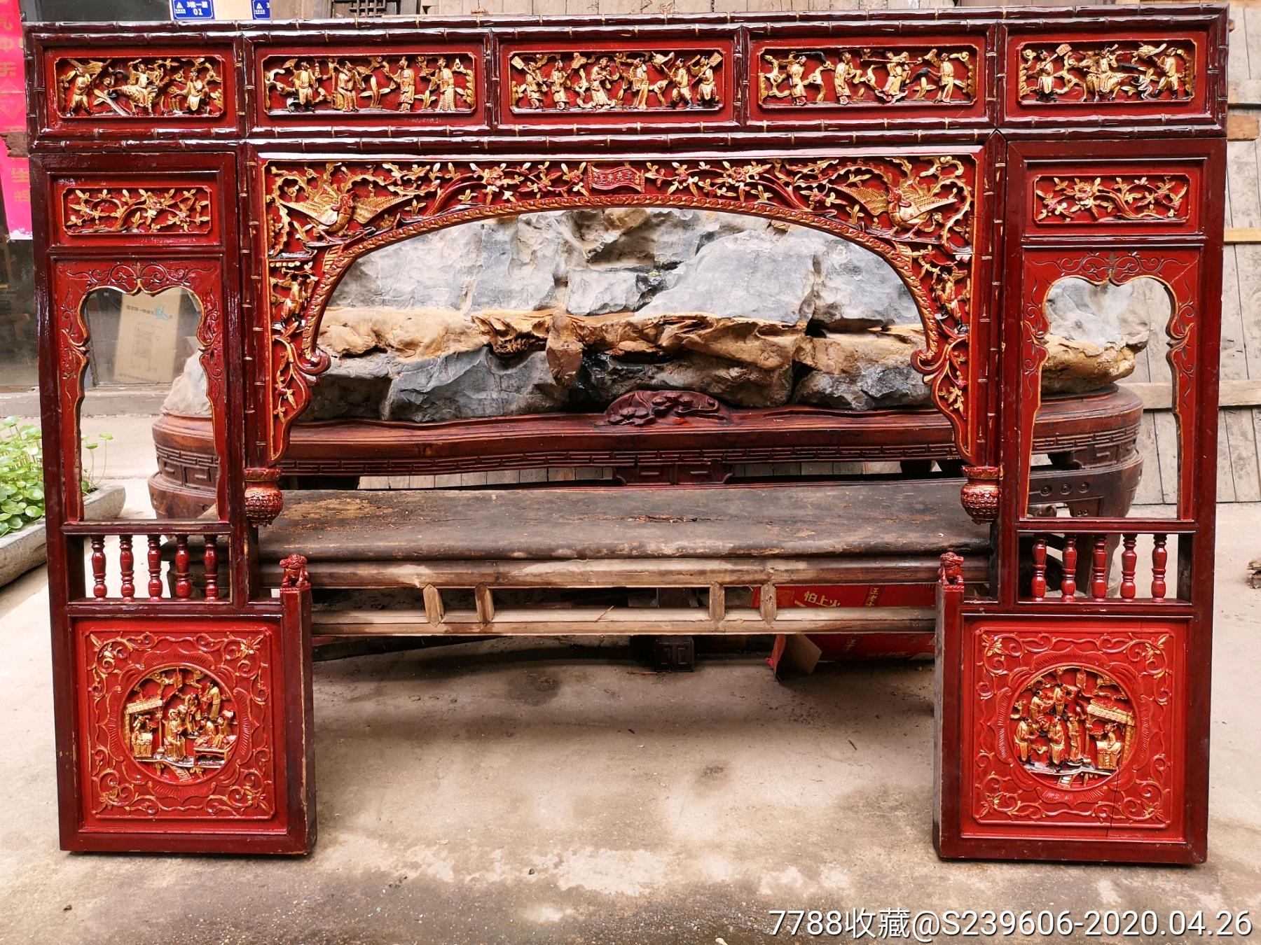 民国描金人物床面_价格6800元_第1张_7788收藏__收藏热线