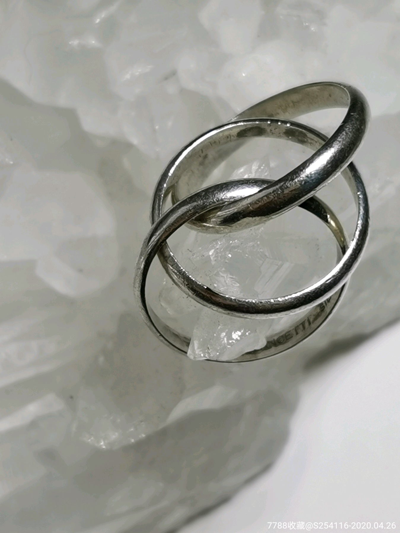 意大利兰塞蒂lancetti纯银925戒指三环戒指7号重48克环宽3mm特价2