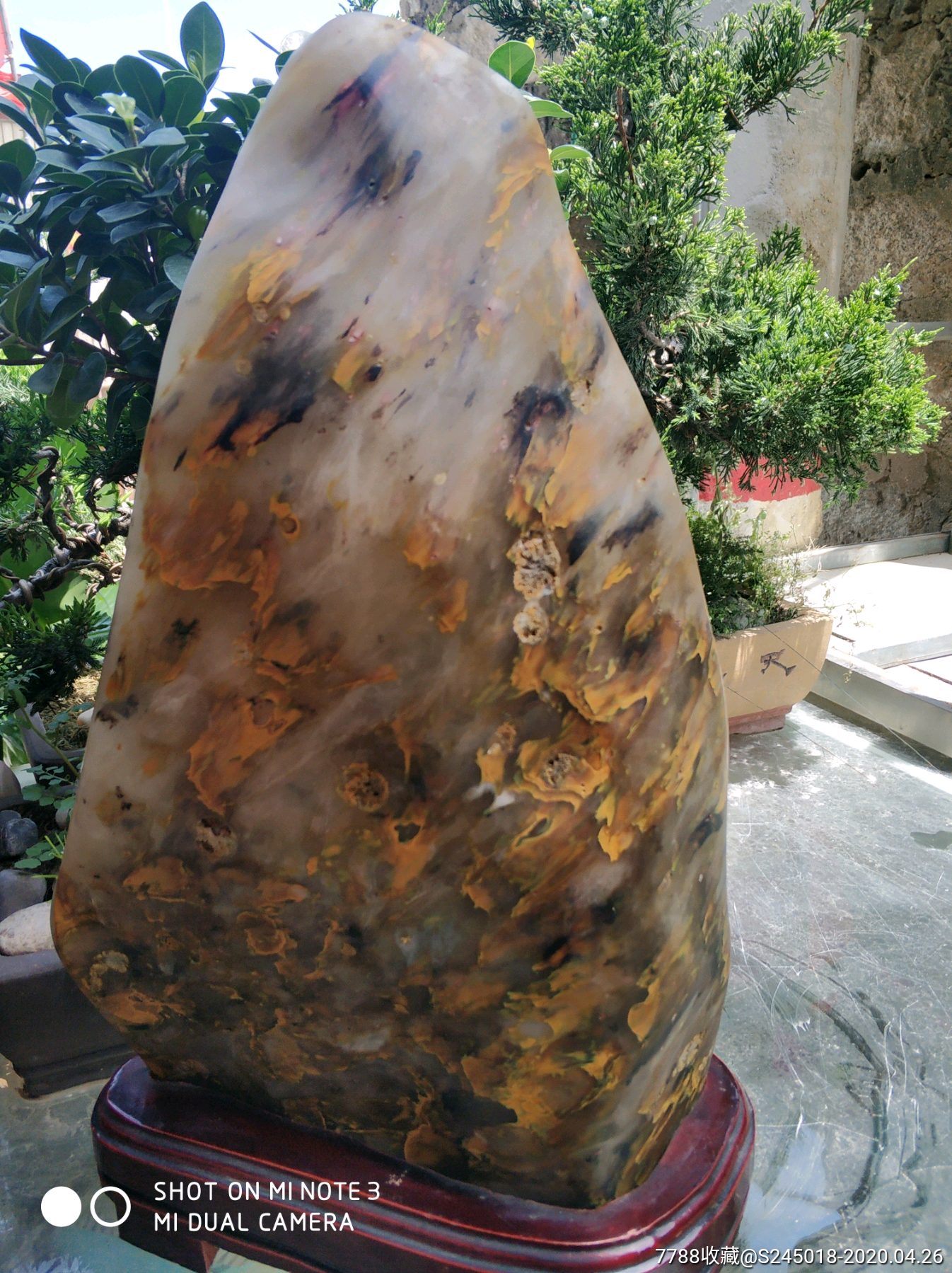 天然五彩玉石摆件