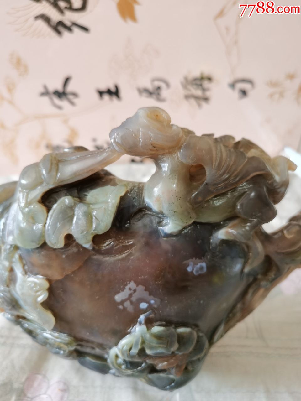 水胆玛瑙摆件***尺寸19*19-价格:5500.