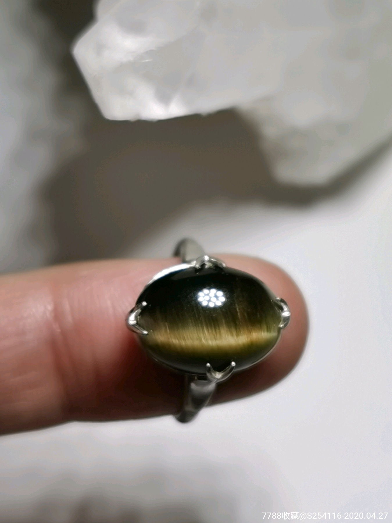 日本精制猫眼石戒指11号戒面1215mm重27克特价98包邮ac245