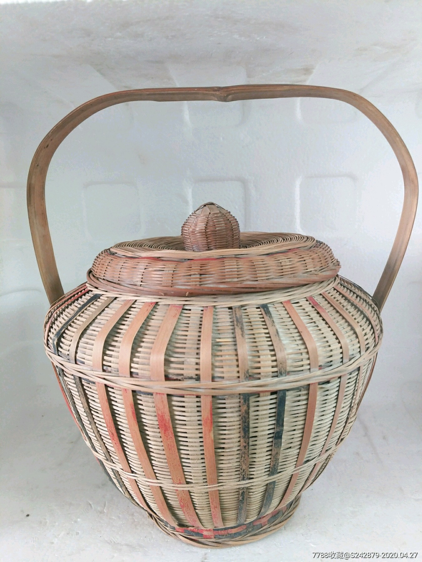 民国解放竹编提篮