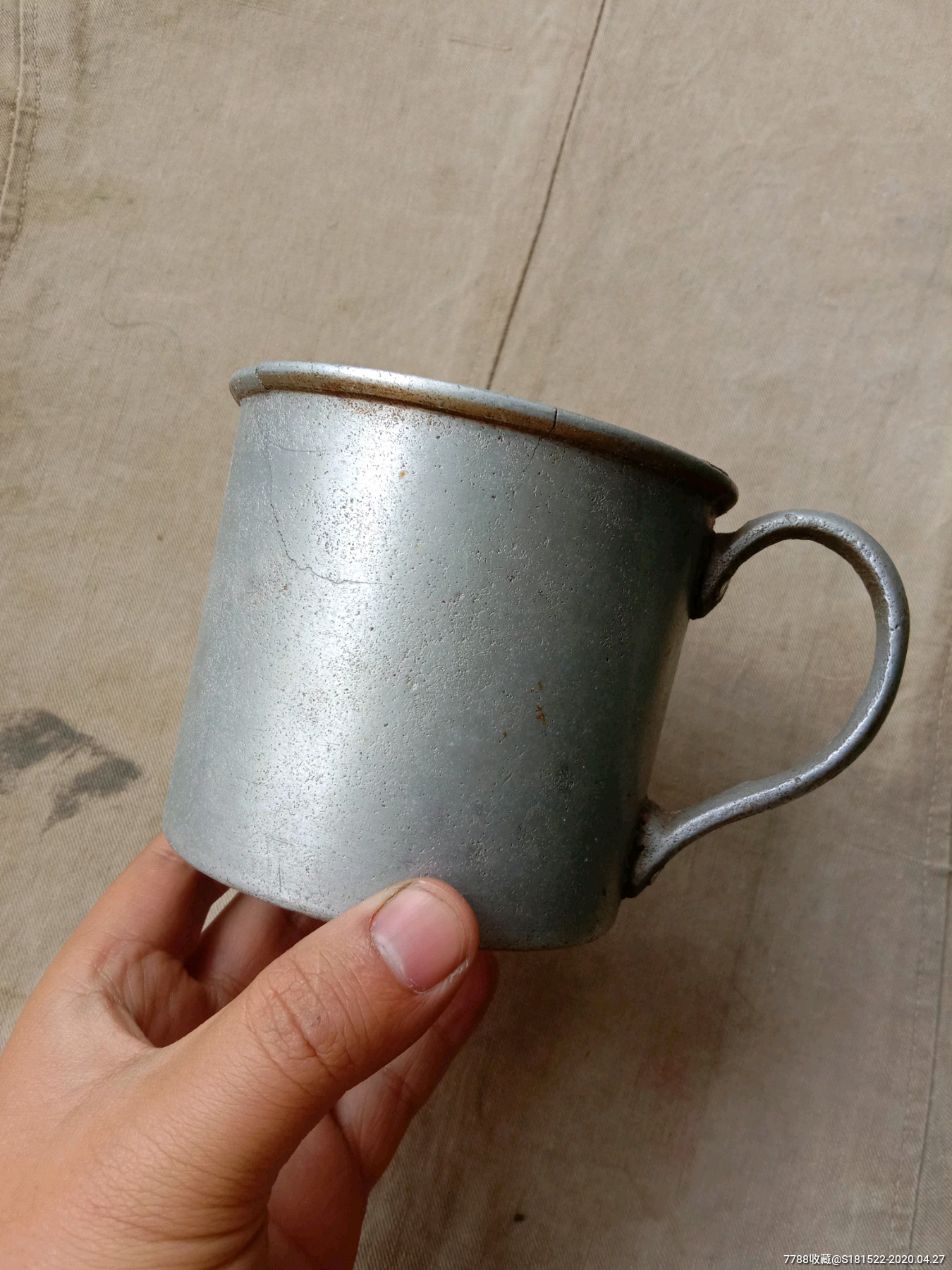 民国抗战二战期间使用的杯子口缸抗战收藏