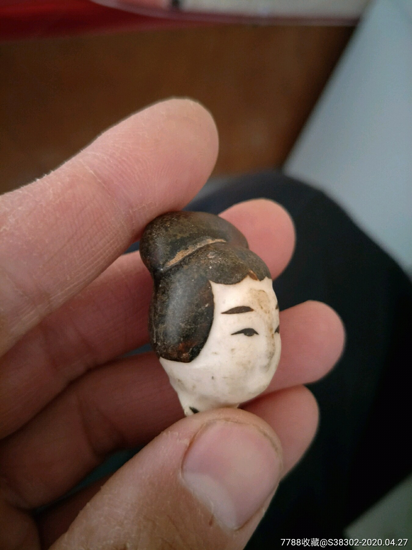 宋代磁州窑人物瓷塑雕塑磨喝乐头临清运河万枚瓷片标本馆