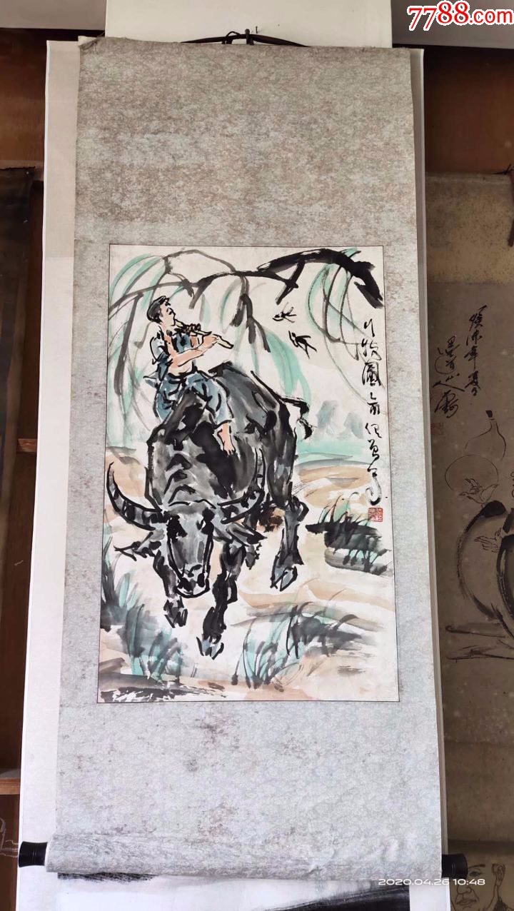 保证原创国画山水画还是人物画还是花鸟画呢牧童骑牛吹笛子