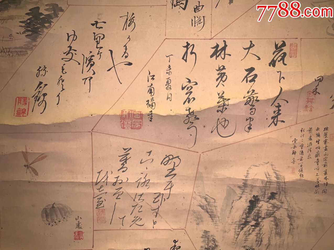 三十八人小品古代名画真迹清代书法字画茶室卷轴画书房玄关挂画