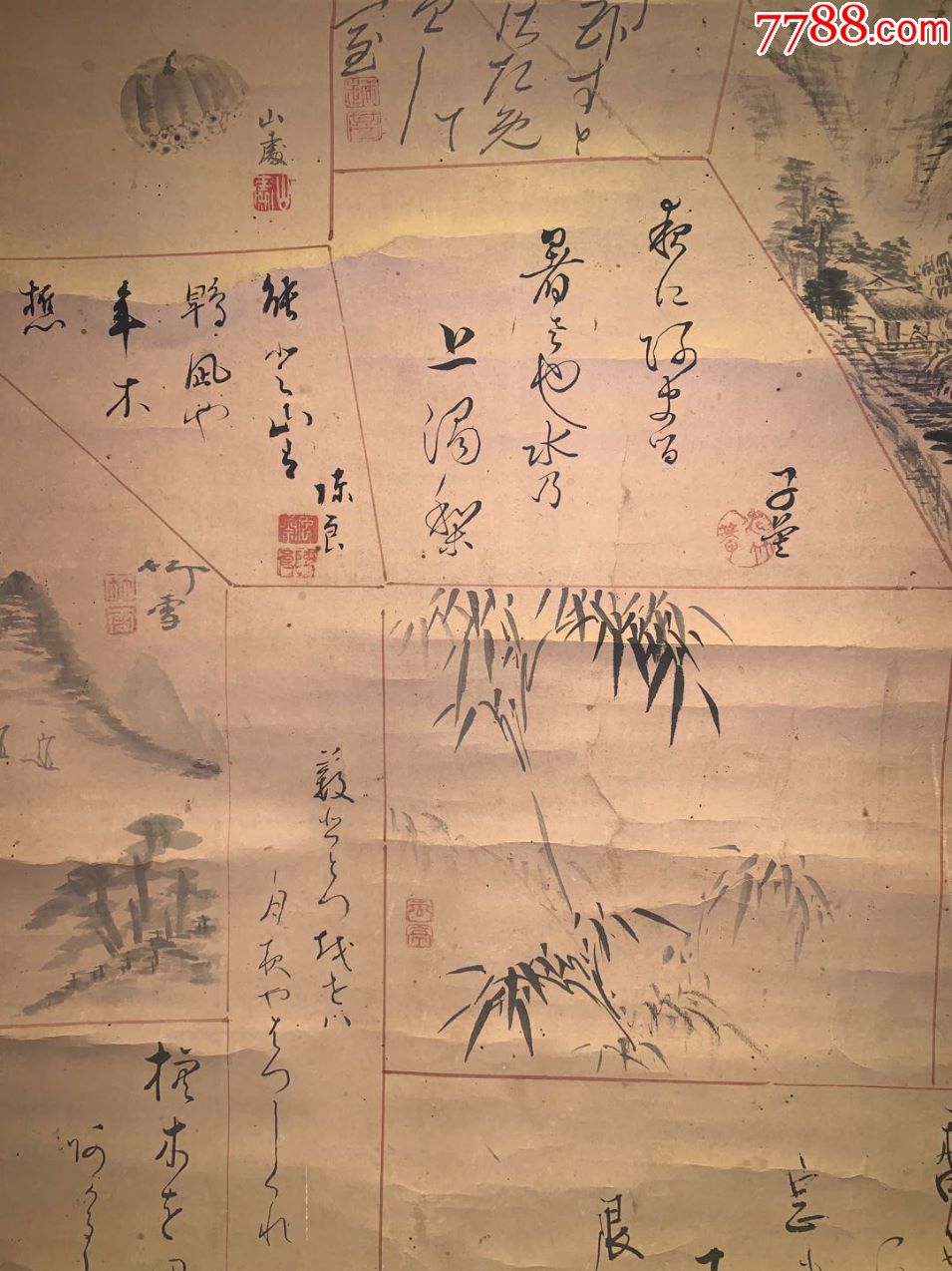 三十八人小品古代名画真迹清代书法字画茶室卷轴画书房玄关挂画