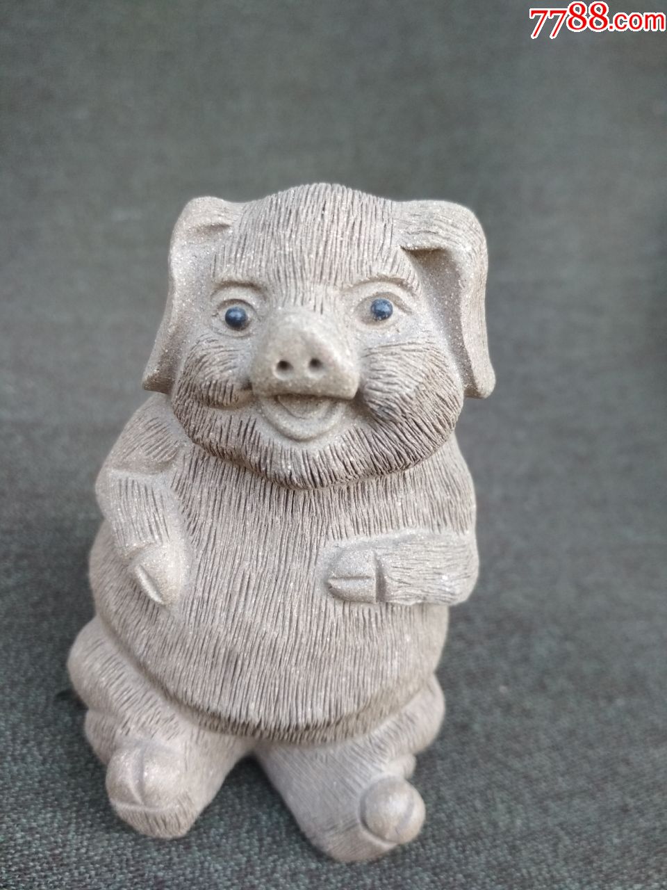 白水泥猪猪老摆件