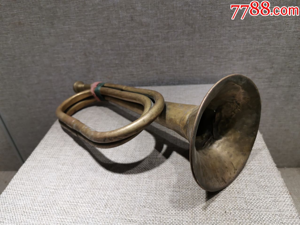 红色收藏50年代解放时期老物件铜质军号冲锋号适用爱国教育展览