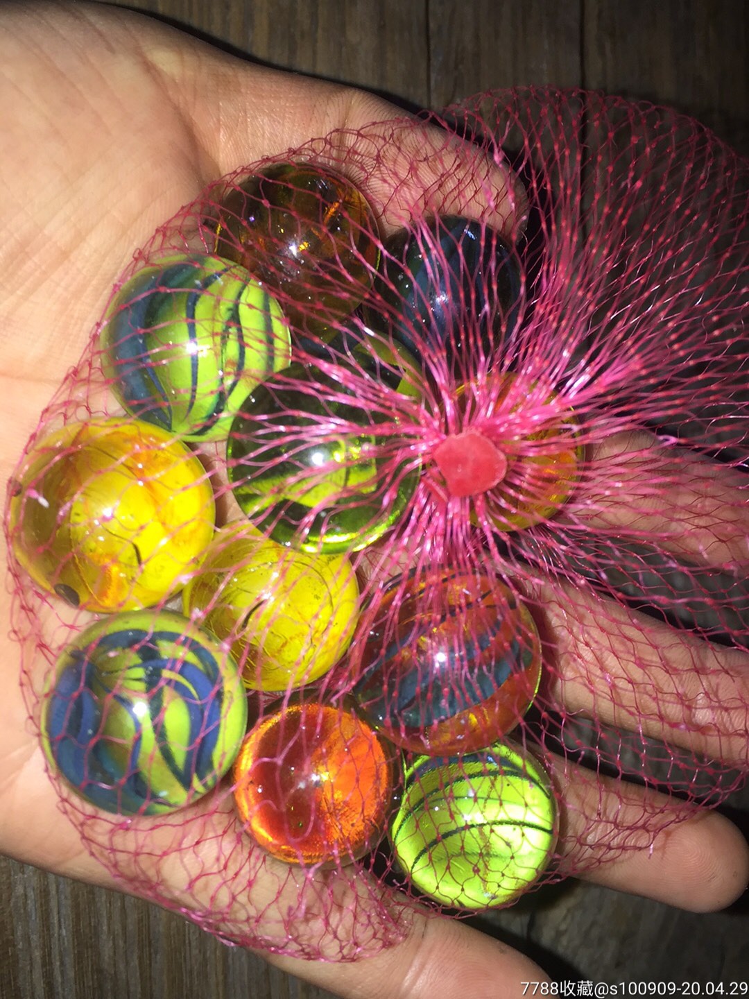 8090年代供销社库存老物件琉璃弹珠大12颗一袋