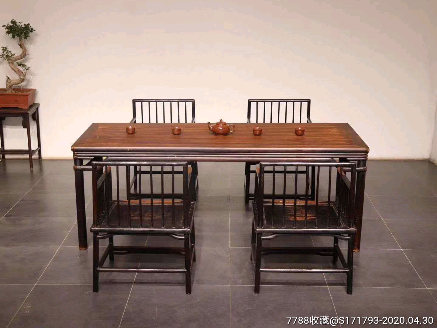 明式茶台五件套 -木桌/几/案-7788木艺