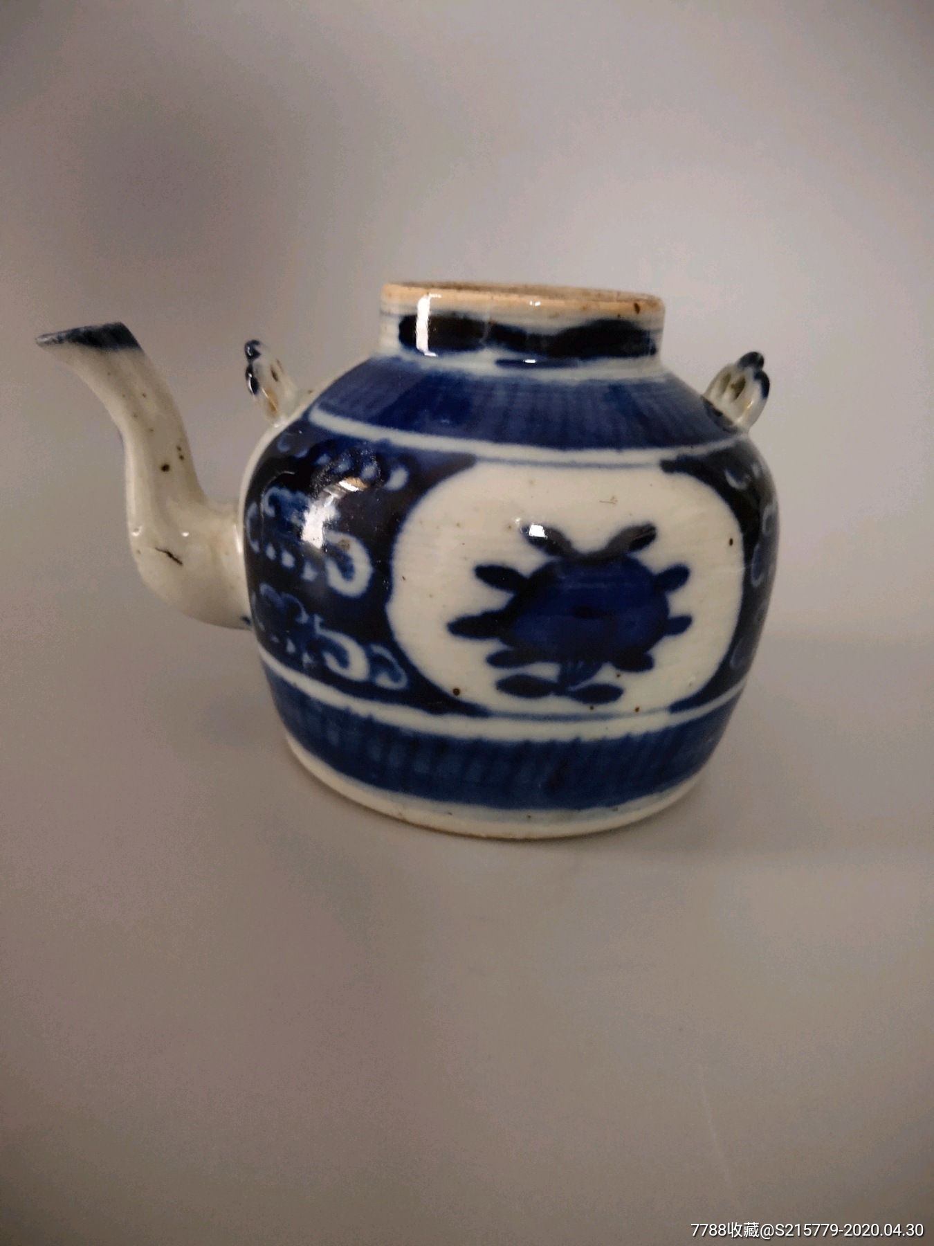 清代 青花茶壶